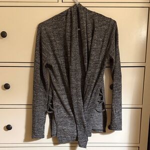 Ardene Heathered Charcoal Gray Open Front Cardigan